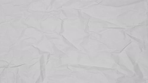 Video Top View of Wrinkled Textured White or Light Gray Paper White Crumpled Paper Texture