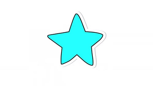Wobbly Hand-Drawn Star Decorative Animation