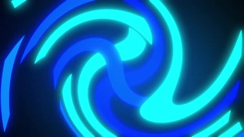 Dynamic Neon Blue Swirling Abstract Background Animation