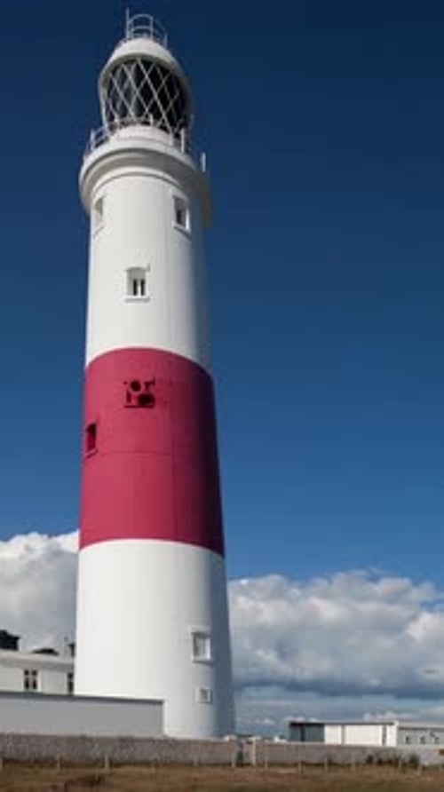 Portland Bill Lighthouse in England in Vertical
