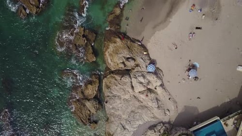 Aerial of Puerto Vallarta, Mexico beach