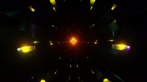 Enchanting Visuals of a Mesmerizing Pulsating Neon VJ Loop
