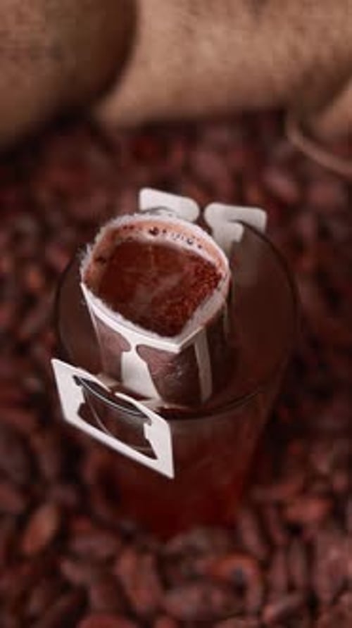 preparar cacau em uma cafeteria