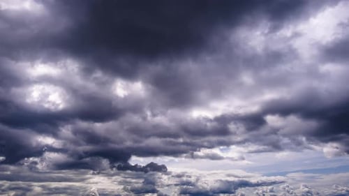 Dramatic Dark Clouds Moving Across the Sky