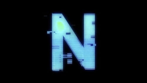 Digital Distorted Letter N