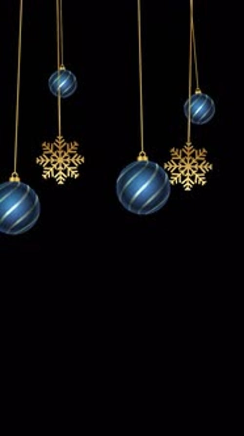 Animated Christmas Ornaments and Snowflakes Overlay