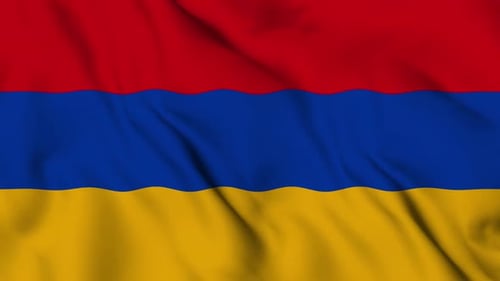 Realistic Waving Armenian Flag Animation