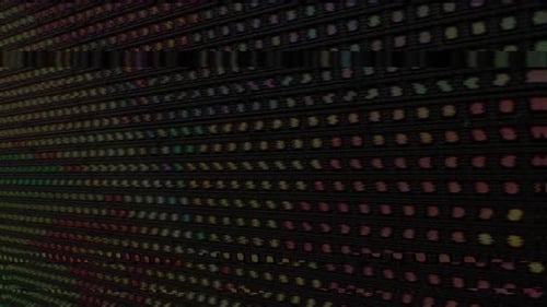 Colorful Digital Grid Glitch Animation