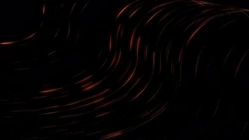 Fluid Abstract Wavy Particle Lines Glowing Background