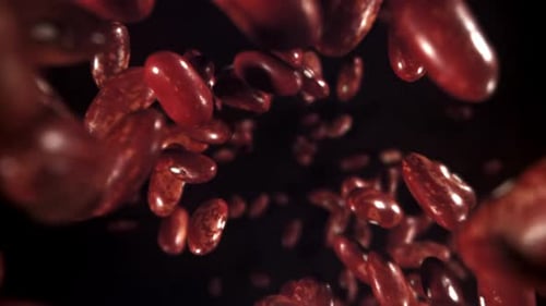 Close Up of Abstract Rotating Kidney Beans