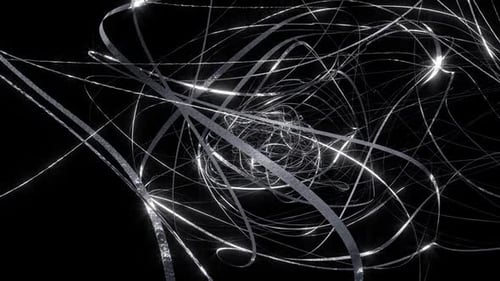 Shimmering Abstract Lines Tunnel Loop Background Animation