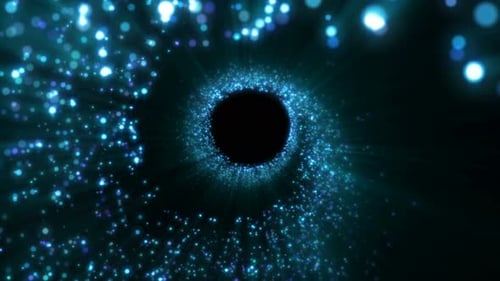Abstract Glittering Particle Tunnel Loop Background Animation