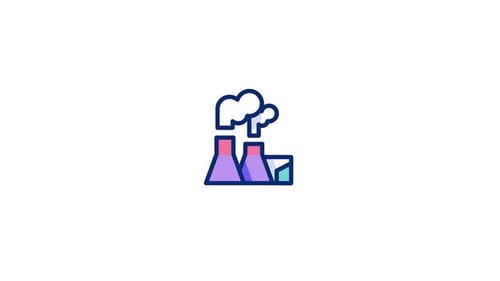 Modern Animated Industrial Factory Icon