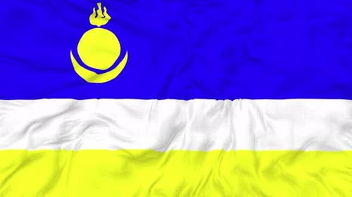 Waving Flag Animation with Realistic Cloth Texture and Abstract Symbol