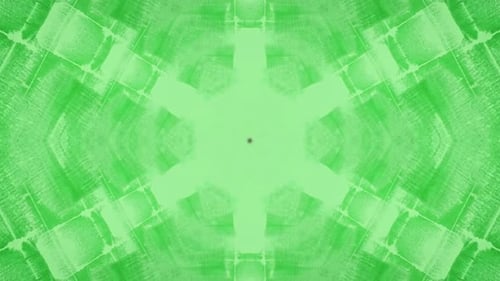 Green kaleidoscope pattern rotates