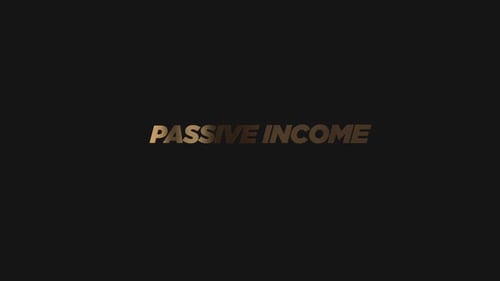 Passive Income Gold Text With Alpha Channel