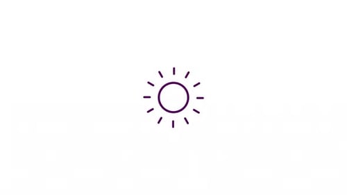 Minimalist Animated Sun Icon Element