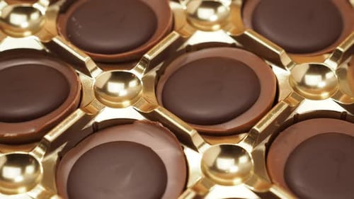 Close Up of Box of Chocolate Candies