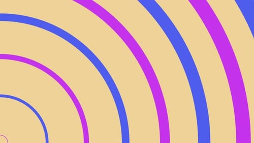 Animated Geometric pattern or background. Abstract moving shapes background, vintage retro colors