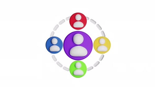 3d Icon Animation Employee Network