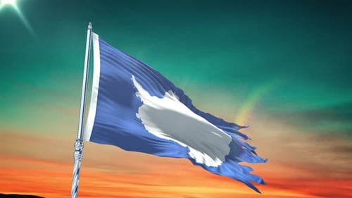 Realistic Waving Flag of Antarctica