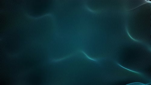 Abstract Digital Wavy Lines and Lights Background - Cyber Technology Animation in Seamless Loop