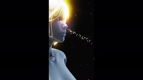 Animation verticale conceptuelle de l'odorat
