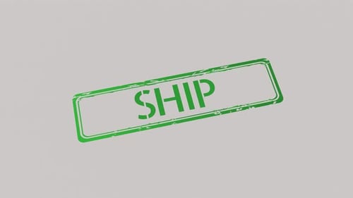 Realistic Ship Stamp Animation for Corporate Logistics Videos