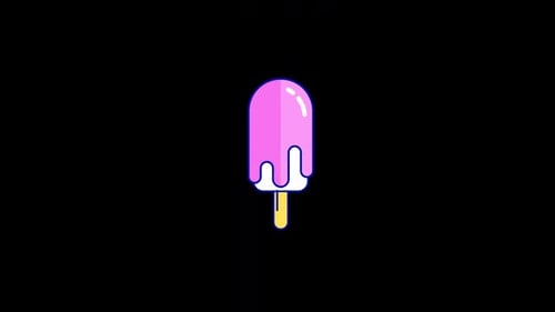 Animated Melting Popsicle Flat Design