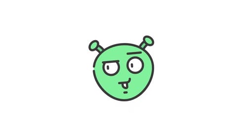 Animiertes Smirk-Symbol Alpha-Kanal