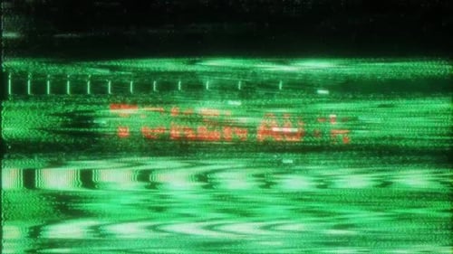 Digital Glitch Code Screen Text Reveal