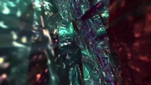 Dynamic Abstract Glowing Crystal Tunnel Loop Background