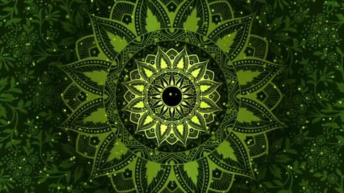 Green Mandala Background Pattern Design