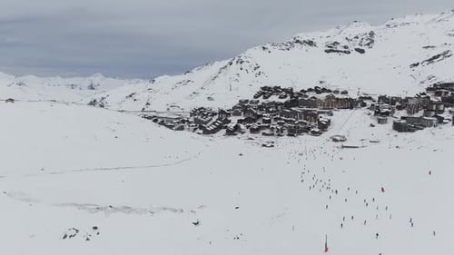 Ski Resort in Snowy Mountains