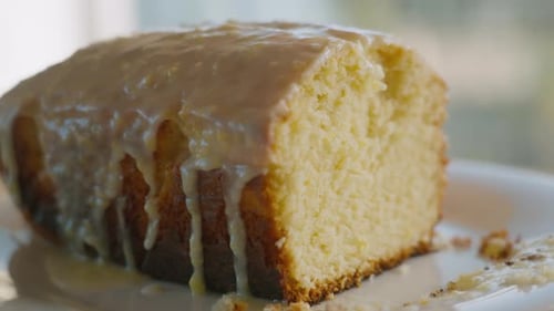 Close Up of Recipe Preparation of Sponge Cake