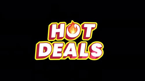 Animated Hot Deals Pop-Up Title