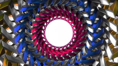 Looped Colorful Abstract Optical Wave Warp Animation 4K