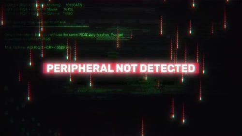 Periférico no detectado texto en la pantalla de fondo de hackeo 4K