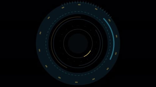 Futuristic interface.Motion graphic of Abstract circle design,technology background.PNG Alpha.