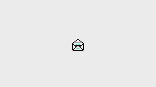 Minimalist Animated Envelope Opening with Gift Icon Reveal