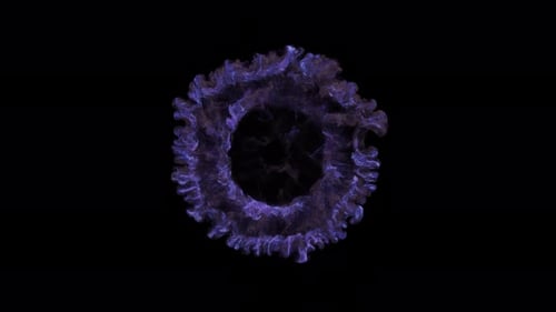 Blue Purple Fluid Energy Burst Reveal Effect