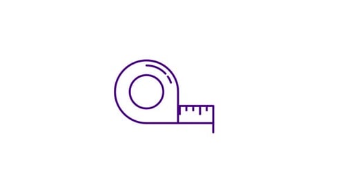 Flat Design Tape Measure Icon Line Animation