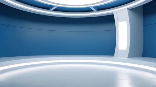 Futuristic 3D Virtual Studio Logo Reveal Animation