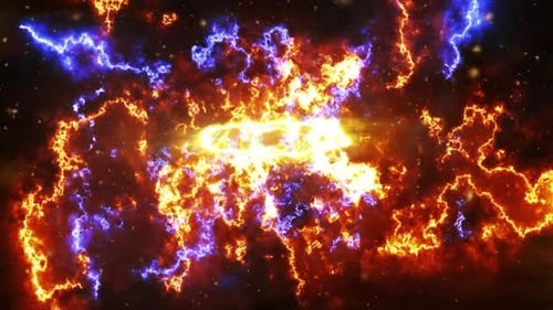 Abstract Fire Portals In Space