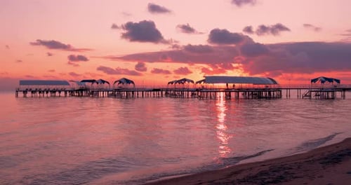 Sunset over the ocean