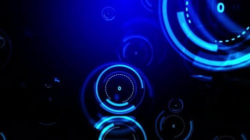 Bucle de fondo de tecnología digital azul