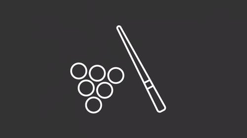 Animated billiards white icon