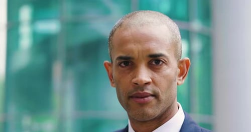 Smiling Man in Blazer Close Up Portrait