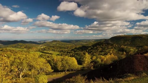timelapse of a landscape with clouds