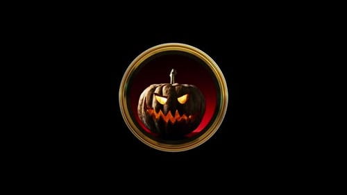 Animação em loop de ícone de círculo 3D de Halloween